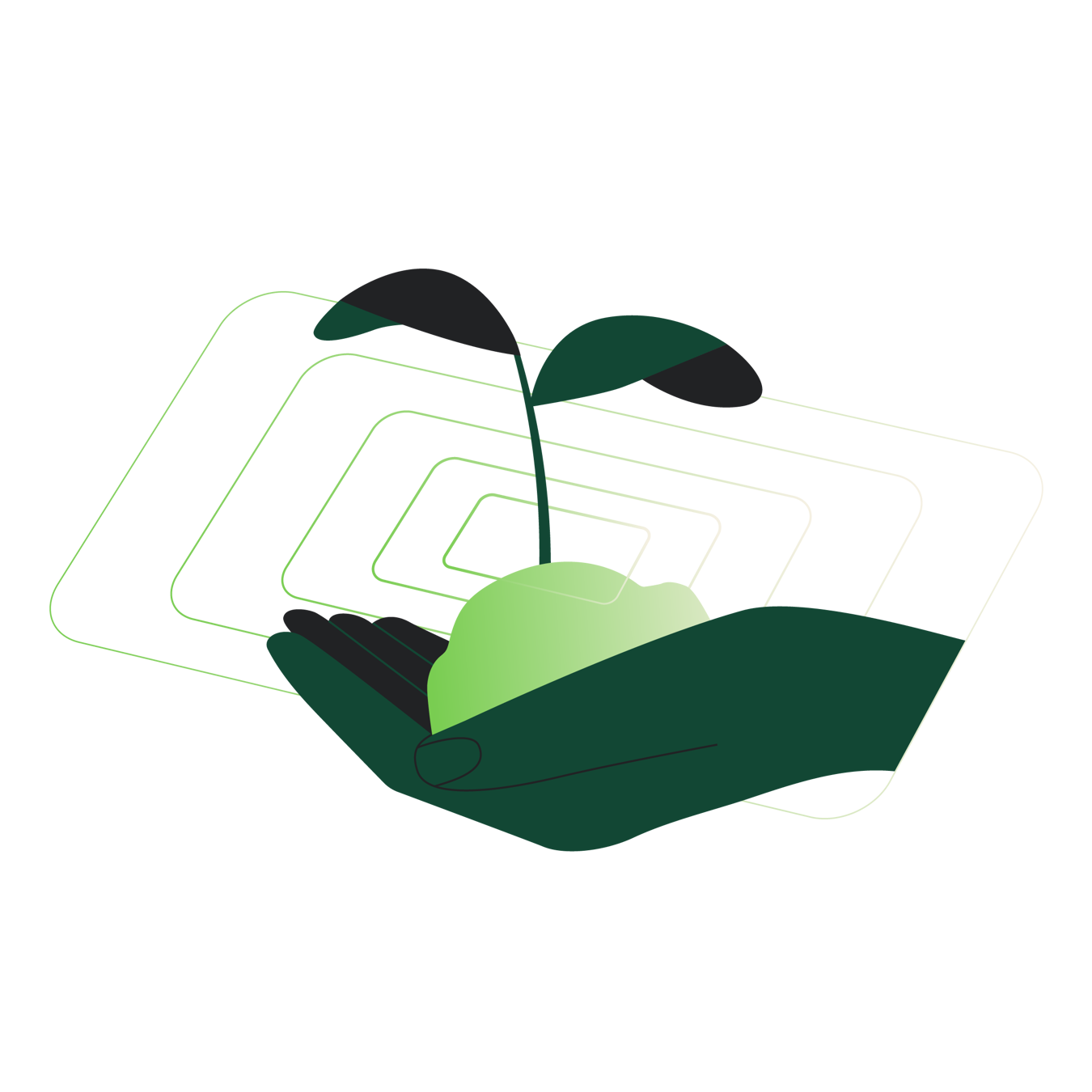 Icon for sustainable LED lighting