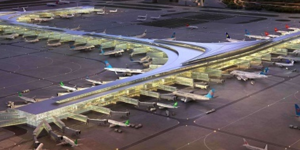 LED lighting industry | Top view Shanghai Airport with lighting